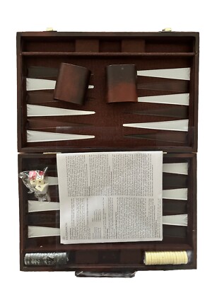 Backgammon Koffer Set in Reisetasche komplett & unbenutzt
