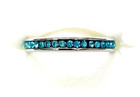 QVC Steel by Design Crystal Birthstone Eternity Band Ring Aquamarine March SZ 5 — photo 3