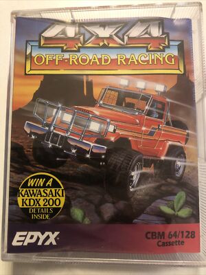 COMMODORE C 64 / 128 KASSETTE SOFTWARE COMPUTER KULT SPIEL 4x4 RACING EPYX 1988