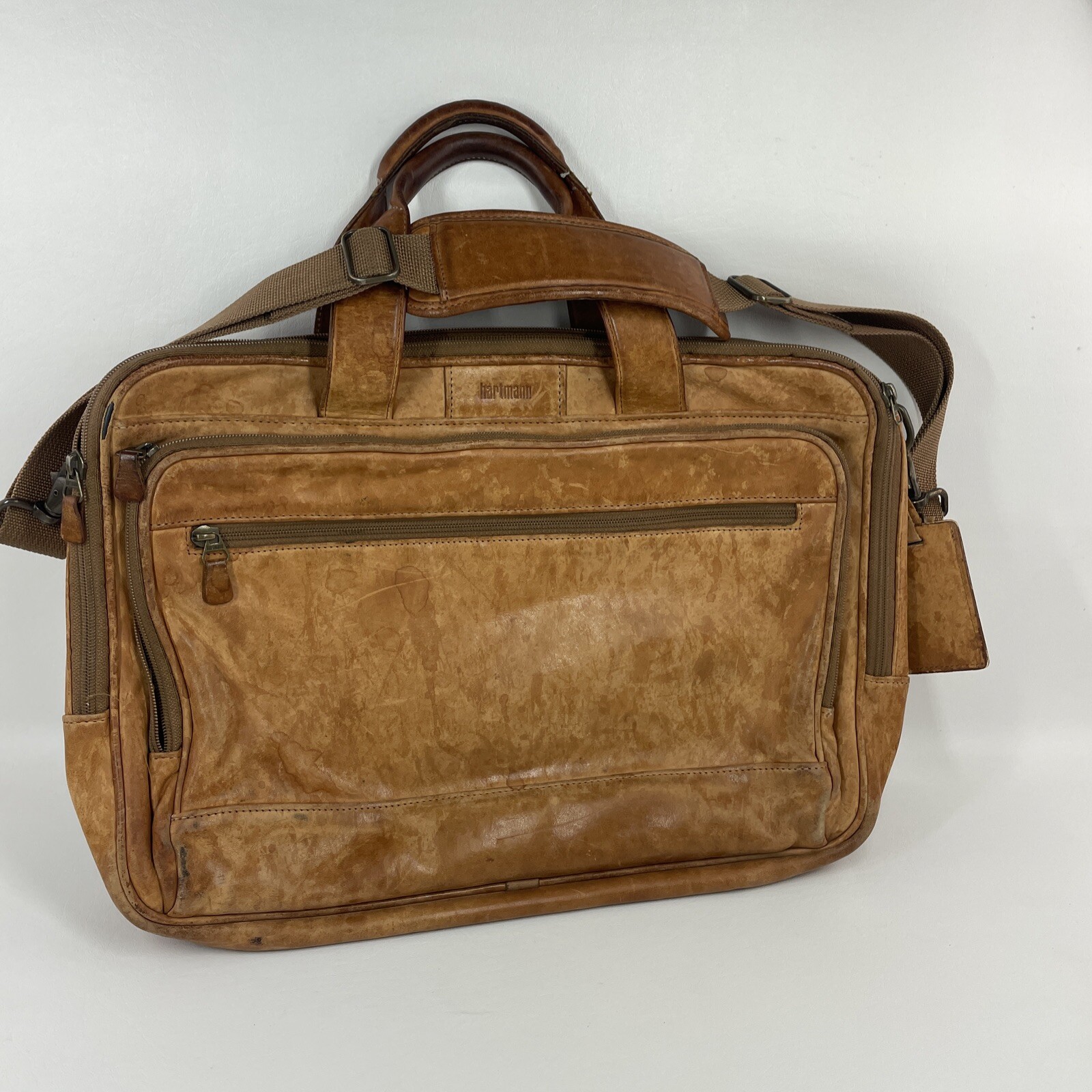 Vintage Hartmann Belting Leather Laptop Case Briefcas… - Gem