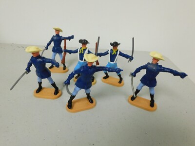 Cherilea 70/ 75mm 2.75 inches tall LGB scale Union 7th Cavalry Swoppet x6 Lot 3