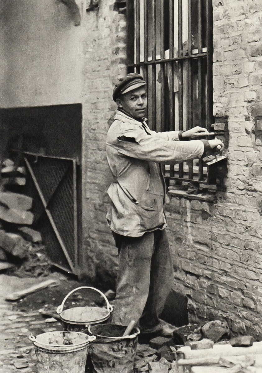 1929 Vintage AUGUST SANDER Industrial German Mason Brick