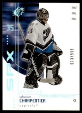2002-03 SPx ROOKIE Sebastien Charpentier 073/999 Washington Capitals #125