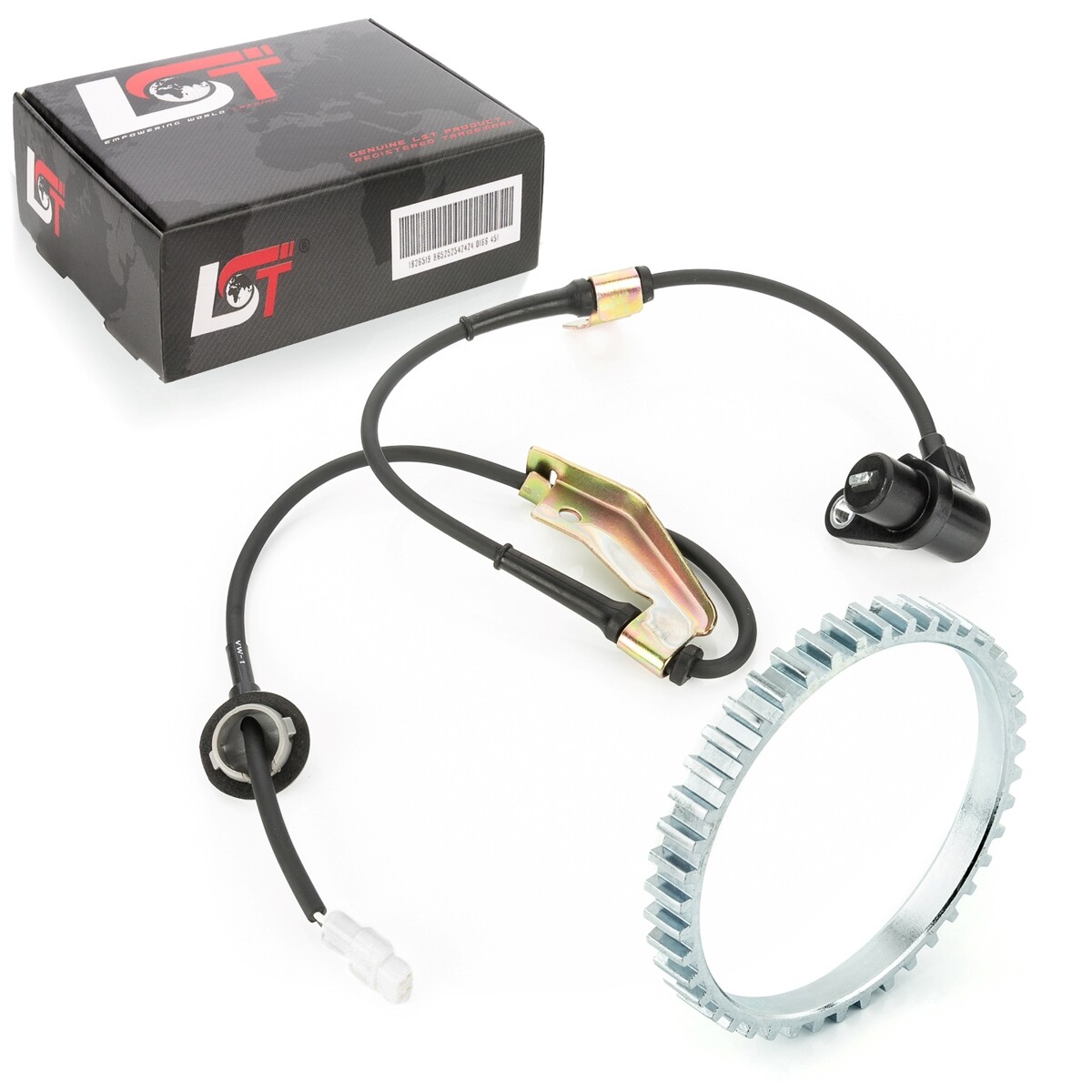 Abs Sensor and Abs Ring Set Front Axle Right 43 Teeth for Subaru Justy III