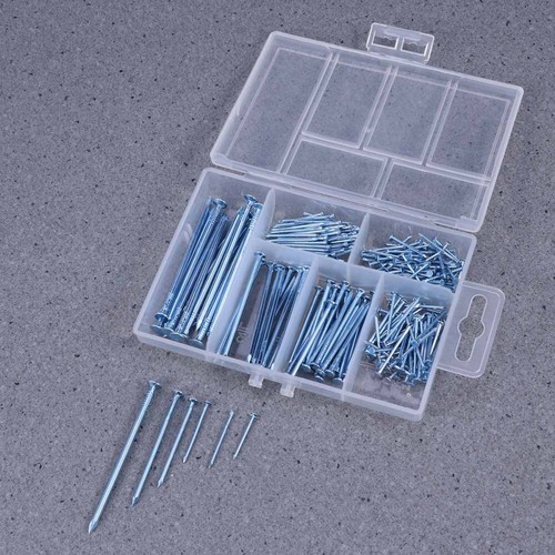 240 Teile Rundkopf Eisen Nagel Sortiment Set Bild Aufhängen Nägel Mauerwerk - Bild 11 von 12
