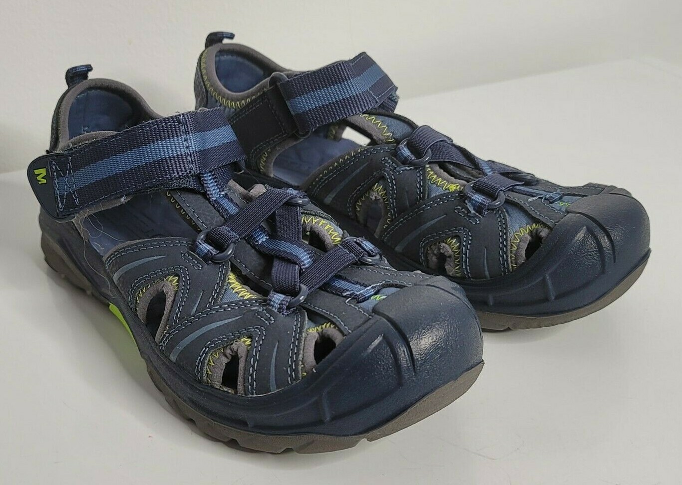 MERRELL Sandali Scarpe Acqua Impermeabili da Escursionismo Giovani Ragazzi Bambini 4 Blu Verde Idro