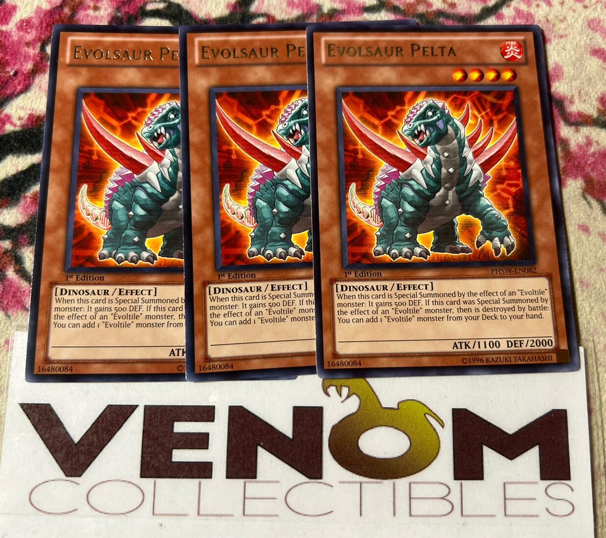 3x (M/NM) - Evolsaur Pelta - PHSW-EN082 - Rare - 1st Edition YuGiOh