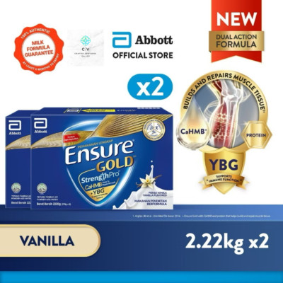 2X Abbott Ensure Gold Vanilla 2.22kg for Middle-Age & Elderly - Express Shipping