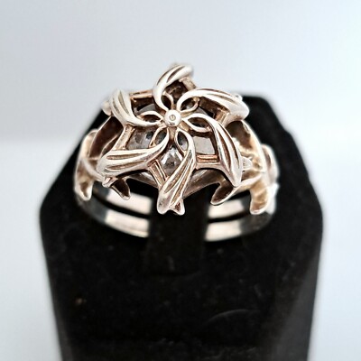 Noble Collection Lord Of The Rings Galdriel Ring In Sterling Silver Size 11
