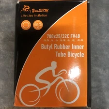 Butyl Rubber Inner Tube 700x25/32C FV48 Bicycle Set Of 2 Inner Tubes