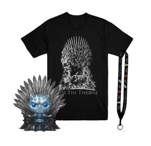 metallic night king on throne pop