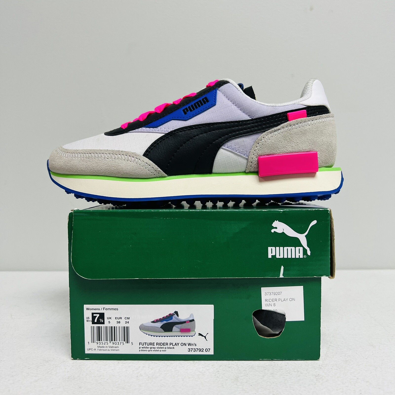 Size 7 5 Puma Future Rider Play On Gray Violet For Sale Online Ebay