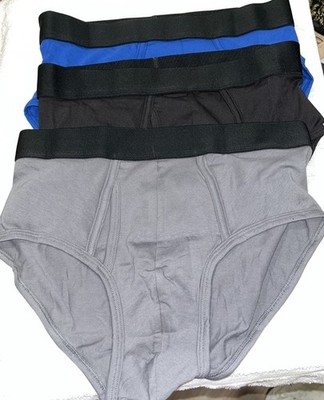 Mens Underwear Performance Cotton Briefs Athletic Works 3 Pack Stretch Wicking S