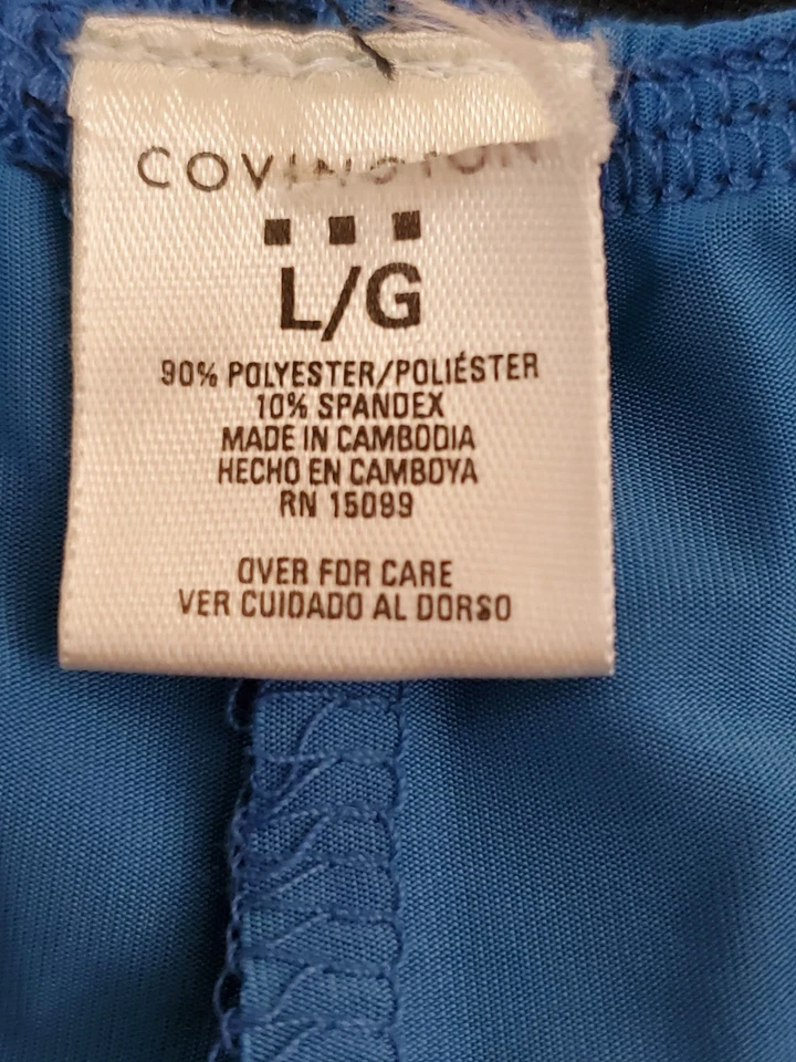 Calzoncillos Boxer Azules Covington Talla Grande 34" Cintura Poliéster Spandex Estiramiento Lounge Foto 2 de 2