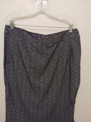 Ripskirt Hawaii Wrap Skirt Sz XL  Black/White Print, Excel cond