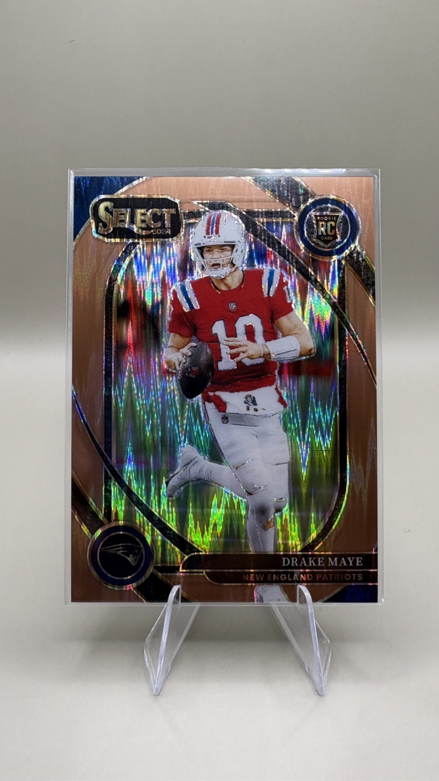 2024 Panini Select - Club Level Drake Maye #218 Copper Shock Prizm /299 (RC)