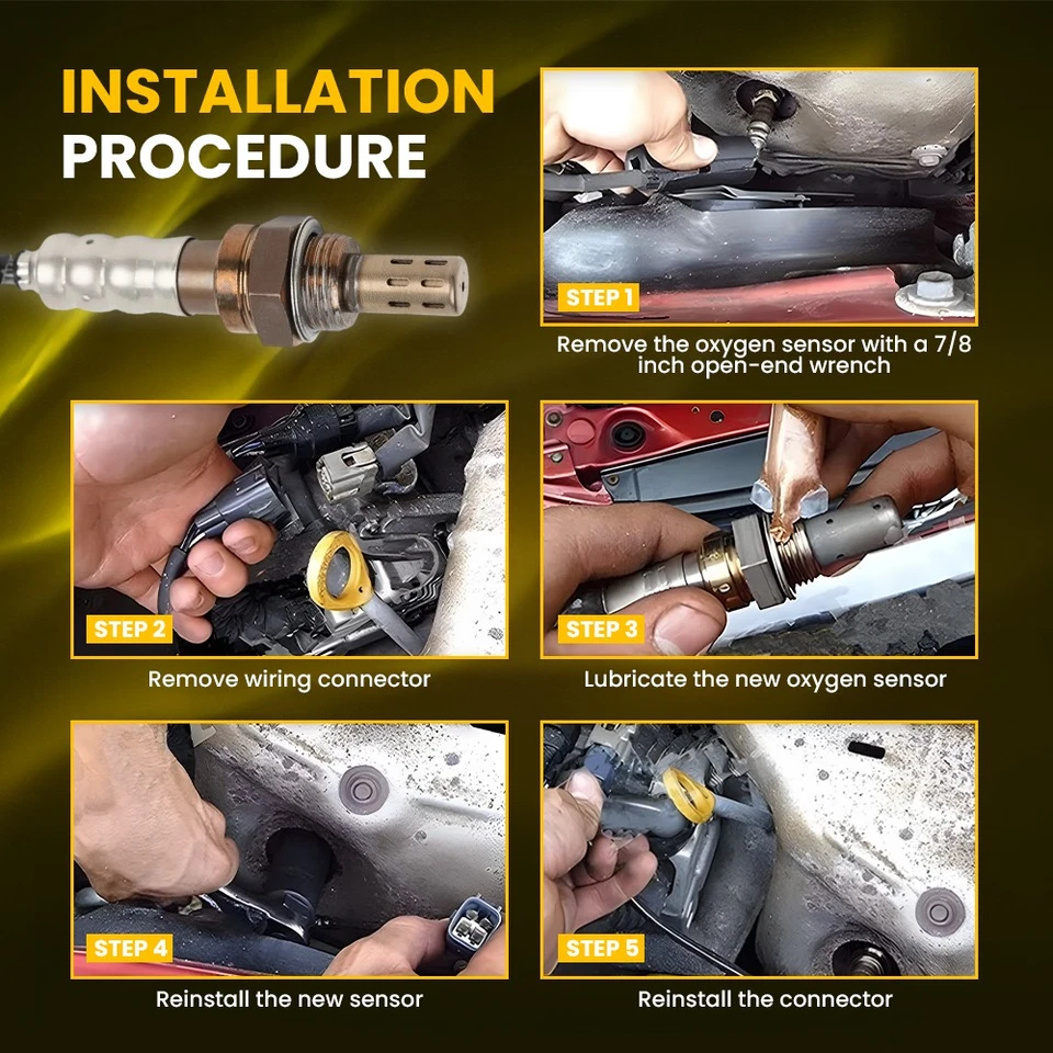4x Sensor de oxígeno aguas arriba y aguas abajo para Jeep Wrangler 2001-2018 234-4228 234-4229 EAH Foto 2 de 4
