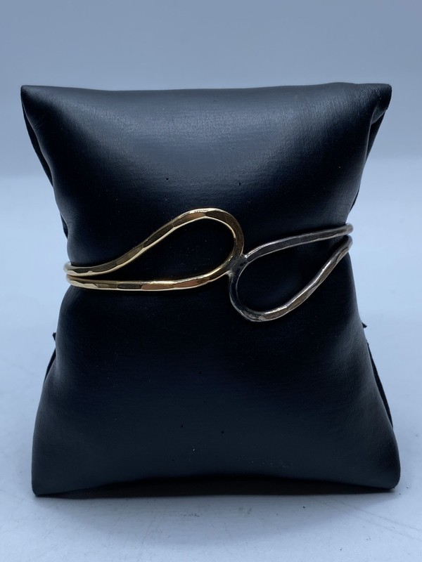 Gold Filled Two Tone Cuff Bracelet 10.08g