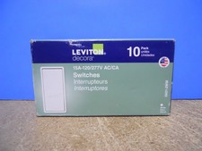 10 Pack Leviton Decora 15 Amp 120/277V Single-Pole Rocker Switch 5601-2WM White