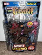 Marvel Legends X-Men GAMBIT Series IV 2003 Toy Biz Figure New In Box W/Comic!