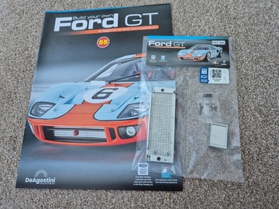 Maßstab 1:8 Deagostini bauen Sie Ihren eigenen Ford GT40 AUTO AUSGABE TEIL 55 + MAGAZIN