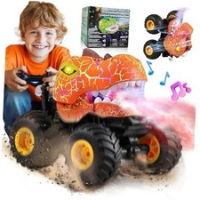 Monster Truck Toys, 1:20 Remote Control Car with Spray, Light, Music Orange