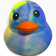 Sunny Days Squeeezy Tie Dye Duck Sensory Squishy Toy Blue Yellow SHIP NOW