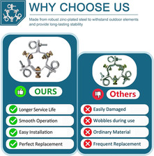 EZ 43-A Heavy Duty 3-Way down Guy Ring Adjustable Antenna Mast Mount 2-1/4"