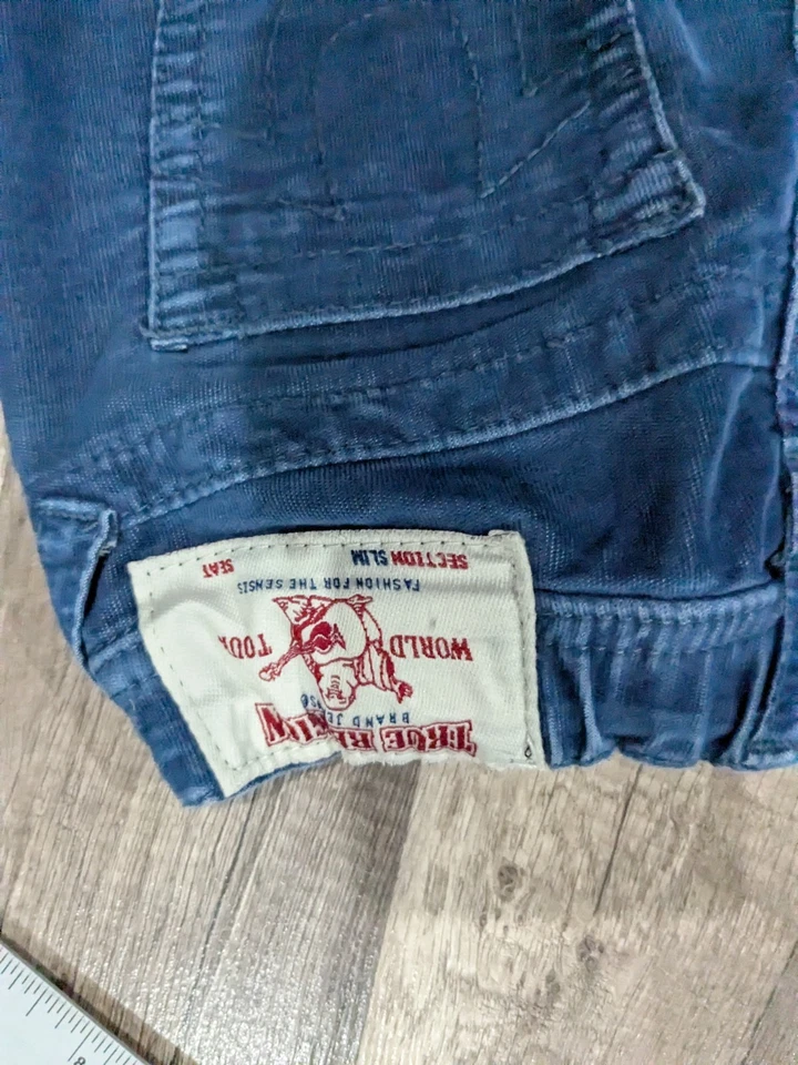 Pantalones de mezclilla True Religion para niñas talla 5 de pana pierna recta azul marino jogger Foto 4 de 4