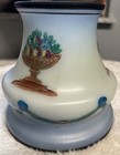 Antique 1800's Small Victorian Hand Painted Glass Pendant Tulip Lamp Shade Globe — photo 2