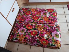 2x Sitzauflage Polster für Gartenstuhl Mit Blumen