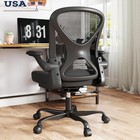 Ergonomic Mesh Office Chair Adjustable Lumbar Support Flip-up Arms Desk Chair US