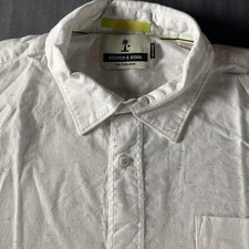 Scotch  Soda Shirt Mens XL White The Poolside Relaxed Long Sleeve Button Front