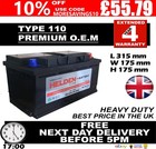 110 70AH(C20) 85AH(C100) MINI DIESEL HIGH POWER BATTERYCalcium Battery 770 CCA