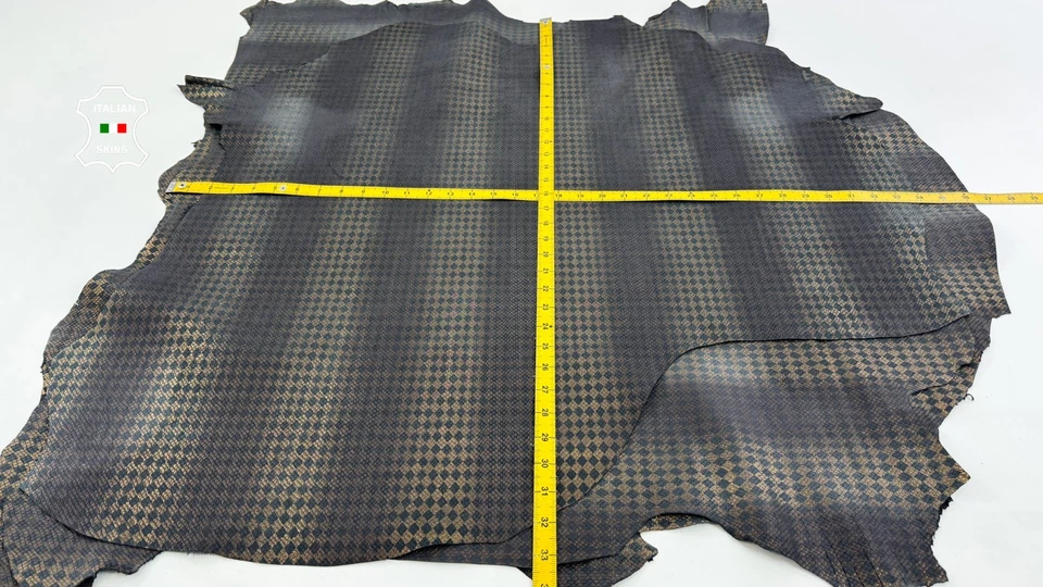 BRONZE ANTIQUED SNAKE SCALES PRINT ON Calfskin Leather 3 skins 22sqf 0.9mm C6684 - Image 4 of 4