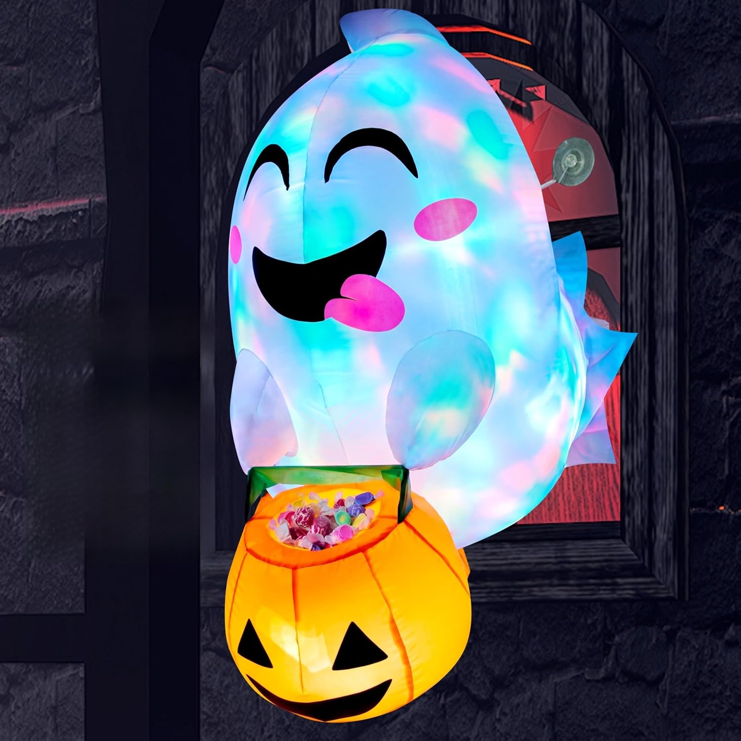 4.5 Ft Tall Halloween Inflatable Outdoor Decorations, Blow up Halloween ...