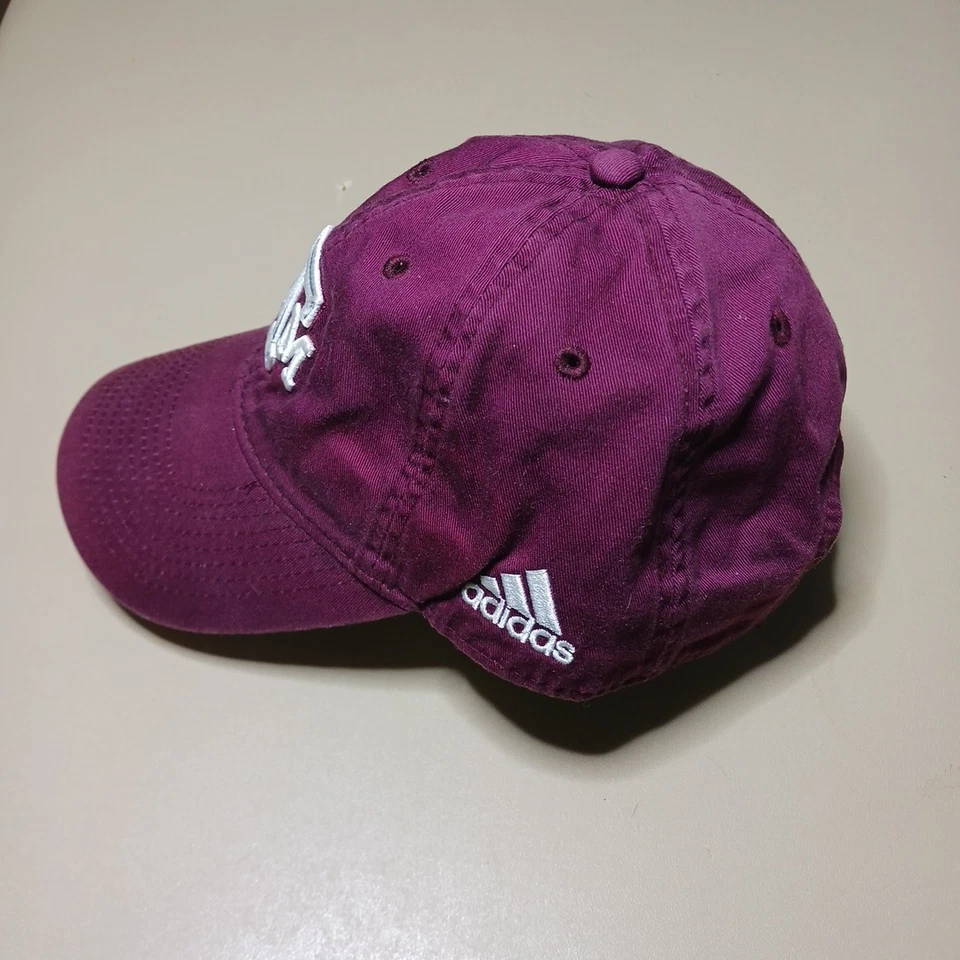 Texas A&M Adidas Aggies Hat Maroon Ball Cap Embroidered Logo Strap Back ATM Logo - Image 2 of 4