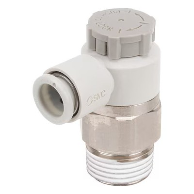 Smc As2201f-02-06Sa Speed Control Valve, 6Mm Tube, 1/4 In