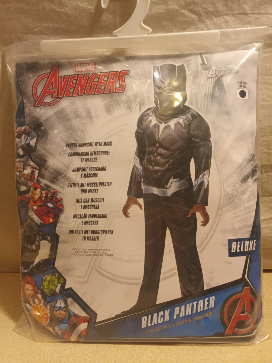 Rubie's Official Marvel Avengers Endgame Black Panther Classic Childs Costume, Kids Superhero Fancy Dress, Schwarz Karneval