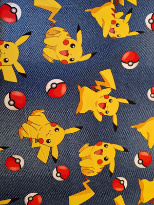 Sommersweat French Terry Pokemon Jeans 50cm x 180cm breit NEU