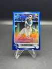 2022 Topps Chrome Cal Raleigh Blue Refractor Rookie Auto /150 #RA-CR