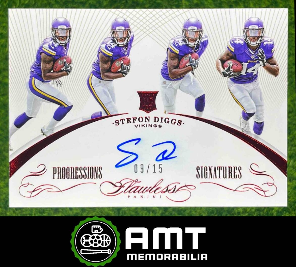 Stefon Diggs Panini Flawless Progressions Signatures #SD Ruby
