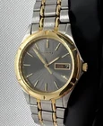 🌚🌝Luxury Vintage Gold-Silver Men Seiko Watch Bilingual Day/Date 90s🌝🌚