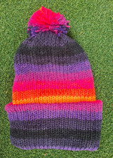 HANDMADE KNIT SLOUCH/BEANIE MULTI-COLOR-NEW HANDMADE