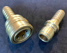 Hansen Brass 1" Quick Connect Coupling Pair Male Female 6-ST / B6-T32 USA made