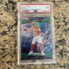 109378313 2024 Panini Prizm #23 Bo Nix Fireworks Green Denver Broncos RC PSA 9