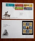 Great Britain: QEII - Astronomy & Commonwealth Games - 2002 FDC's + Inserts