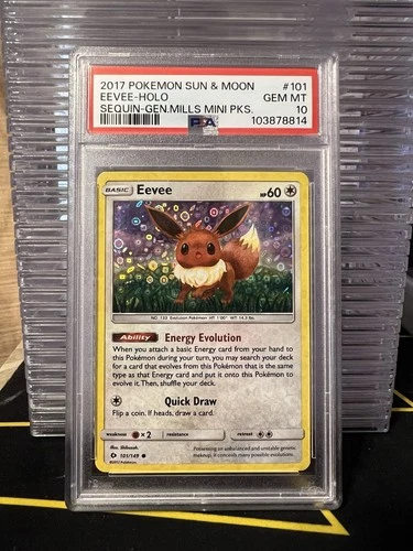 2017 Pokemon Sun & Moon - Eevee #101 - General Mills Promo - PSA 10 Low Pop (6)