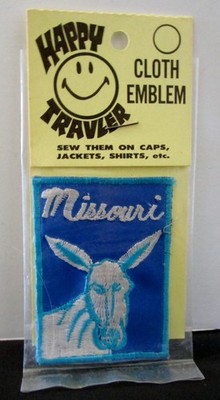 Vintage Happy Traveler Missouri Mule Collectible Patch Cloth Emblem NIP