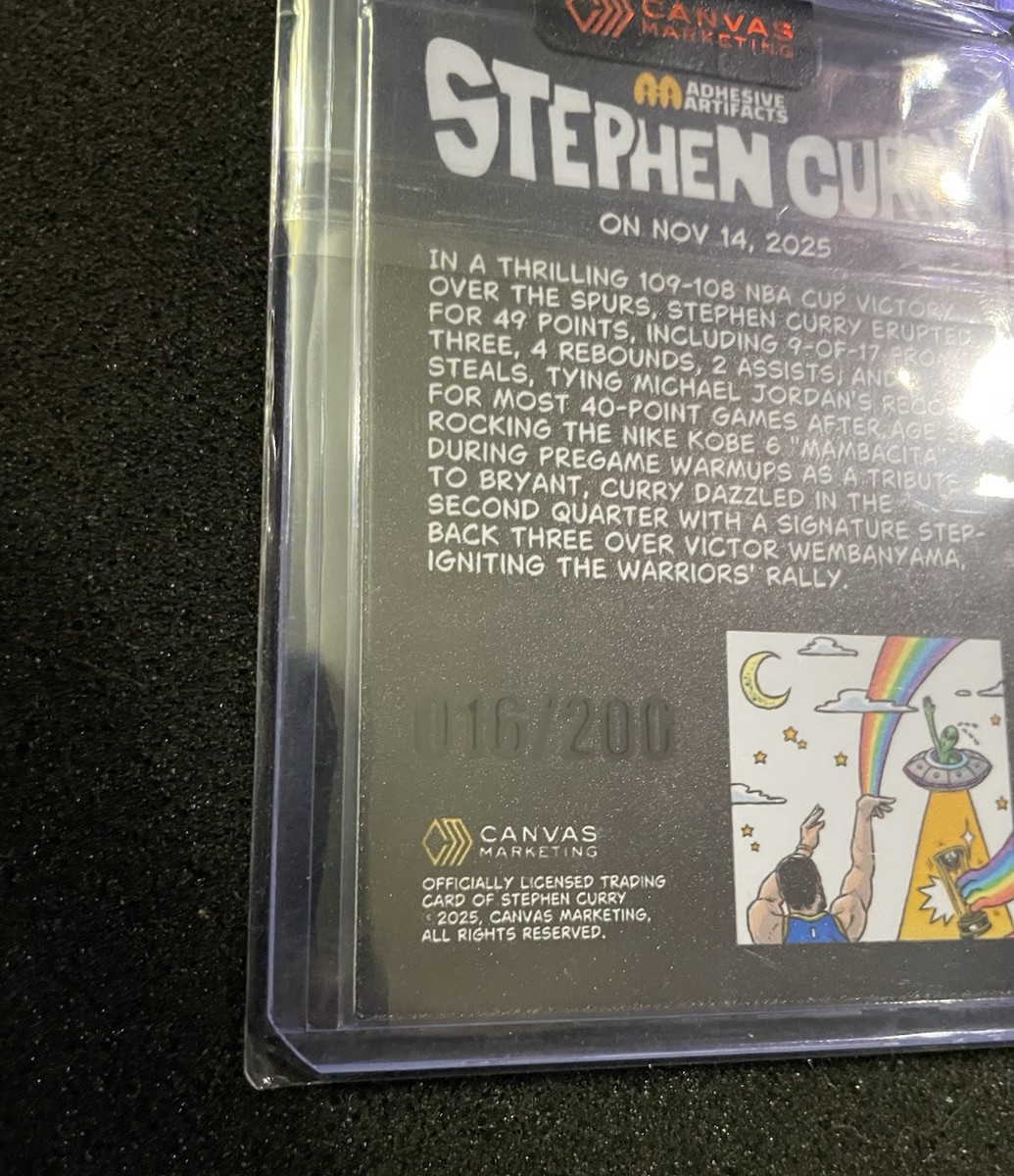 Stephen Curry To Be Continued Canvas Marketing Season 2 Adhesive